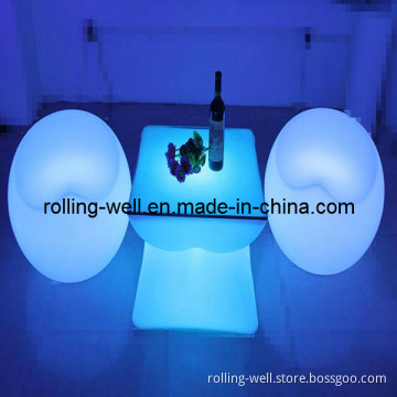 Colorful Rechargeable LED Coffee Table, Bar Furniture, LED Cafe Table (RW-069)